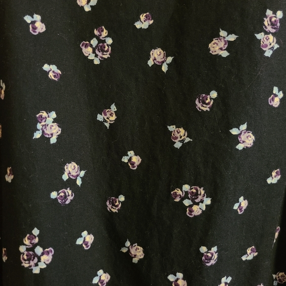 SOLD - Who What Wear Tiered Spaghetti Strap Floral Black Midi Dress with Pockets - Picture 6 of 11